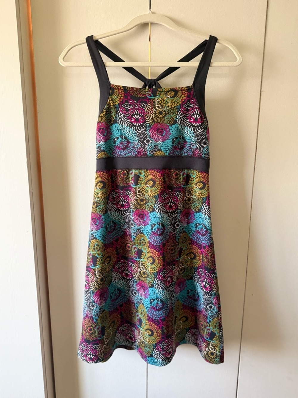 Soybu mini dress Pink Yellow Multicolor Floral Athletic Dress Sundress Trim Y2K